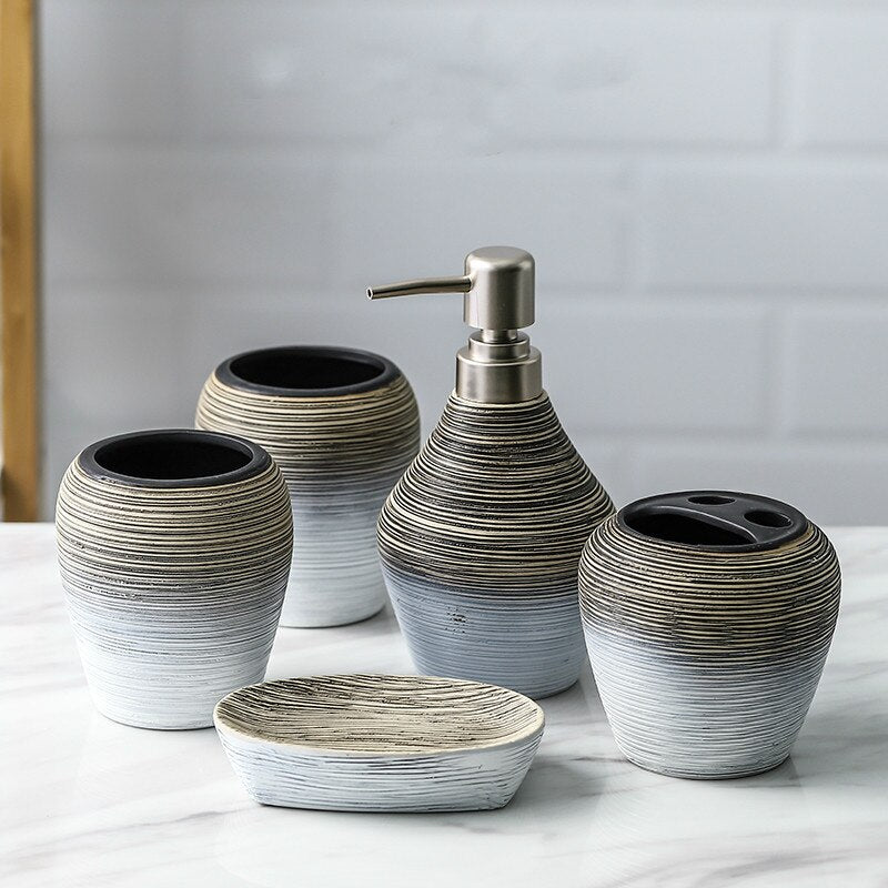 Handmade Ceramic Bathroom Accessories Sets