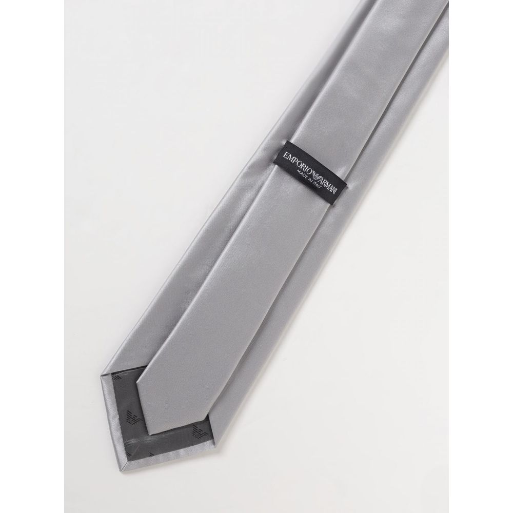 Gravata em seda azul Emporio Armani