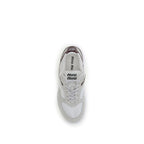 Miu Miu White Calf Leather Bos Taurus Athletic Sneakers