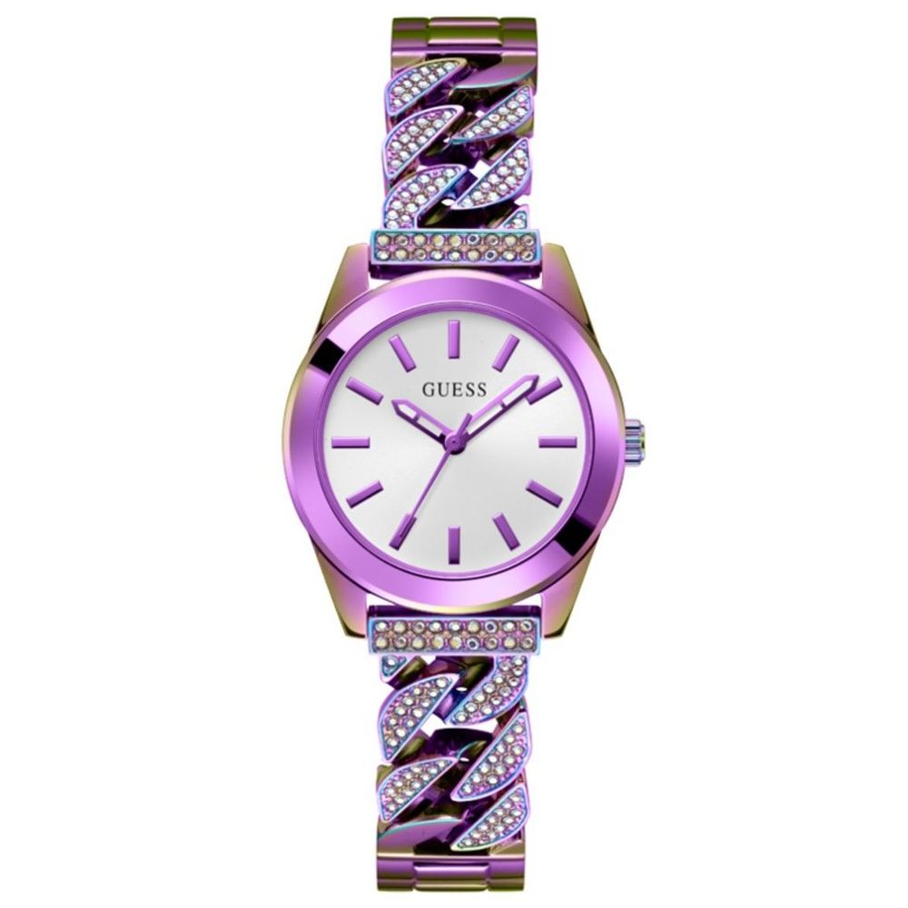 Relógio Guess com bracelete multicolorida em aço inoxidável