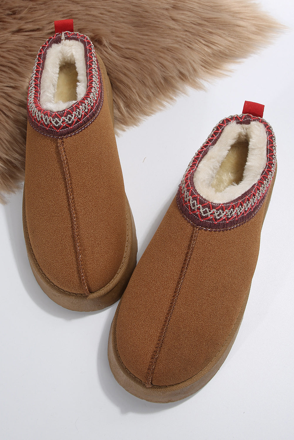 Round Toe Plush Lined Flats