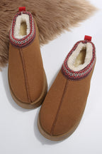 Round Toe Plush Lined Flats
