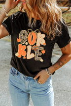 Schwarzes GOBBLE Leopard T-Shirt