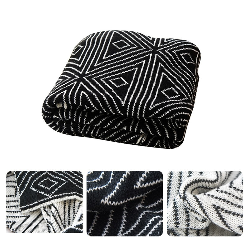 Geometric Nordic Warm Throw Blanket