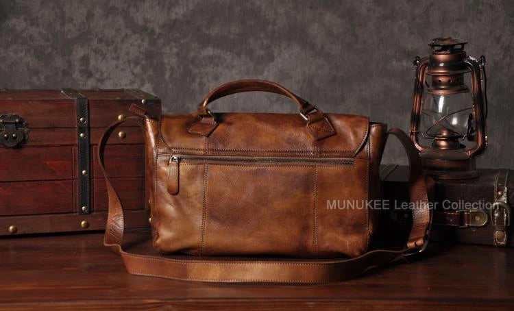 Vintage Genuine Leather Bag Men