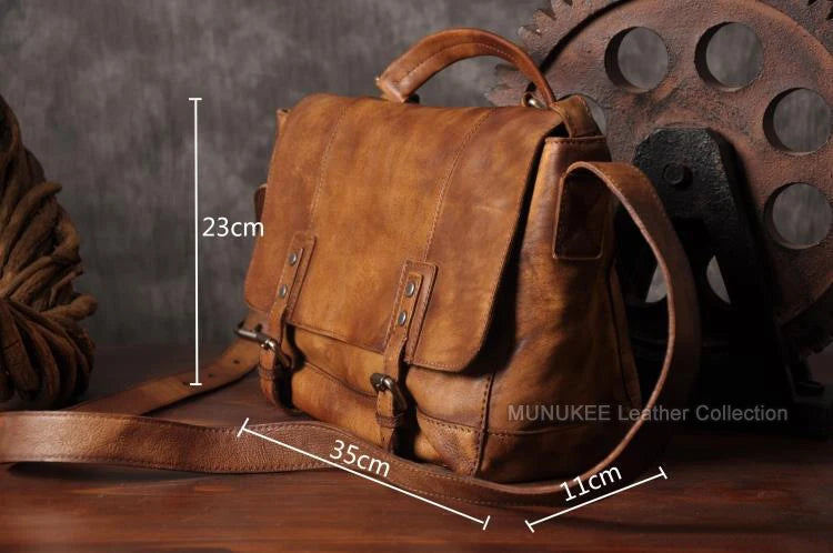 Vintage Genuine Leather Bag Men