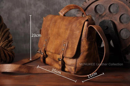 Vintage Genuine Leather Bag Men