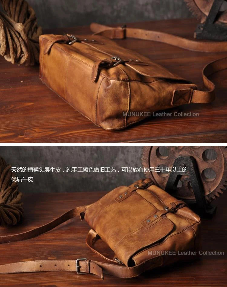 Vintage Genuine Leather Bag Men