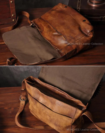 Vintage Genuine Leather Bag Men