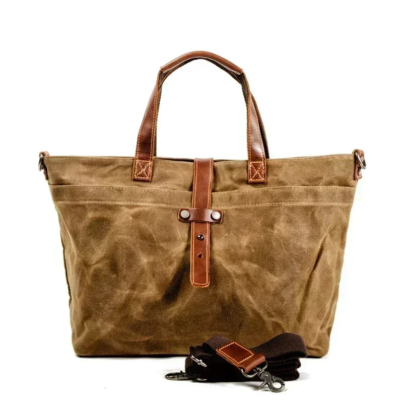 Thickened First-Layer Cowhide Waterproof Waxed Canvas
