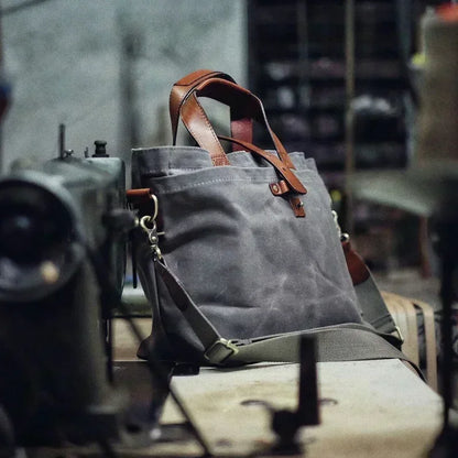 Thickened First-Layer Cowhide Waterproof Waxed Canvas