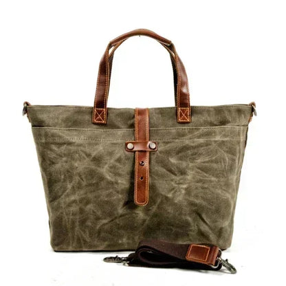 Thickened First-Layer Cowhide Waterproof Waxed Canvas