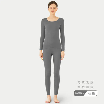 Winter Thermal Underwear Set for Men and Women