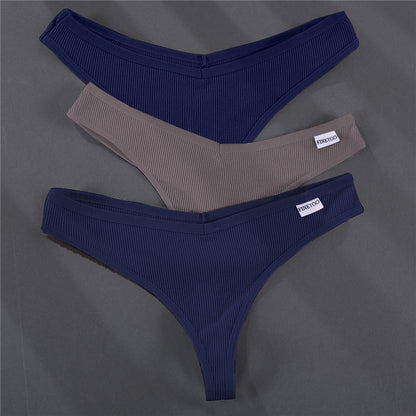 Women's Solid Color Summer G-Strings Set