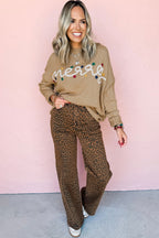 Smoke Gray Merry Christmas Dolman Sweater