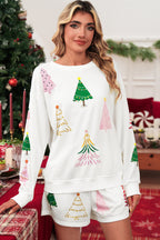 Christmas Tree Top and Shorts Pajama Set