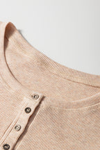 Kurzarm-Top in Haferflockenfarbe