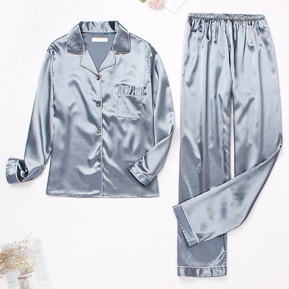 Women's Silk Solid Color Pajama Set