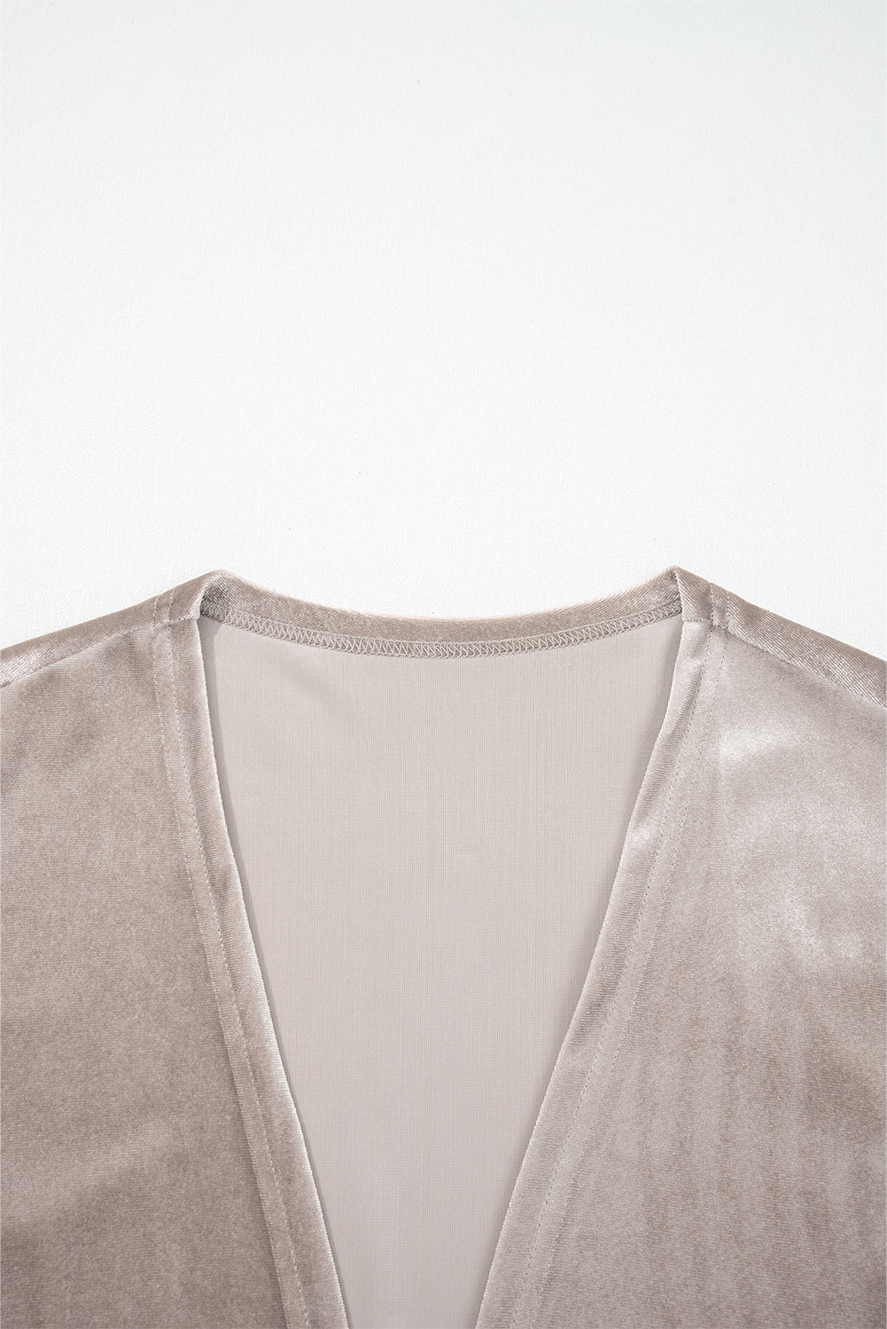 Smoke Gray Velvet Kimono