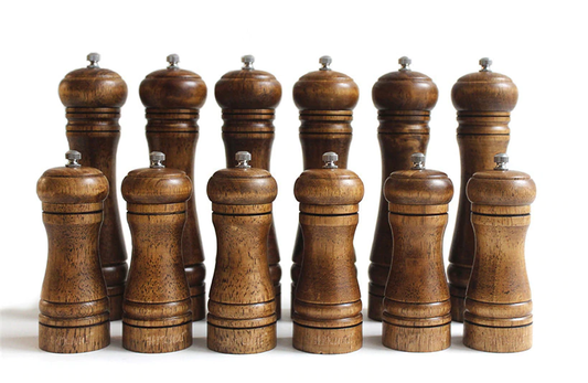 Eco-Friendly Handheld Wooden Spice Mills Set