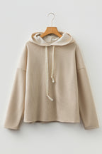 Sweatshirt folgada com capuz Jet Stream Thermal Textured Lace Drawstring