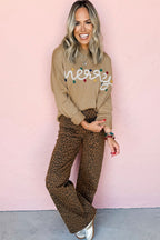Smoke Gray Merry Christmas Dolman Sweater