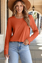 Langarmshirt aus rotem Lehm