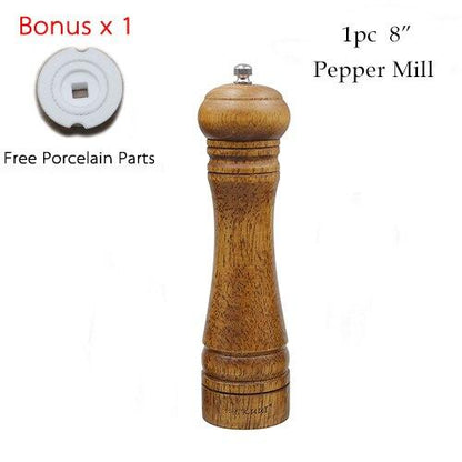 Eco-Friendly Handheld Wooden Spice Mills Set