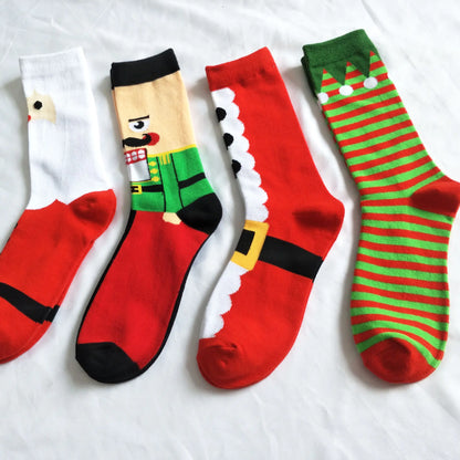 Personalized Cartoon Men's Socks for Christmas