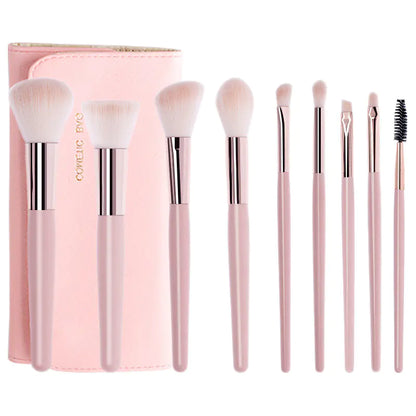 Makeup Brush Set with Wooden Handle and Brush Bag